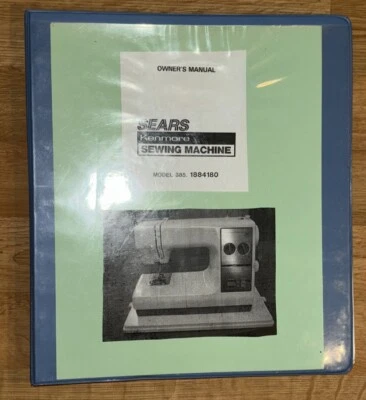 Sears Kenmore Sewing Machine Owners Manual  Model  385 1884180 In A Binder - Image 1 of 3