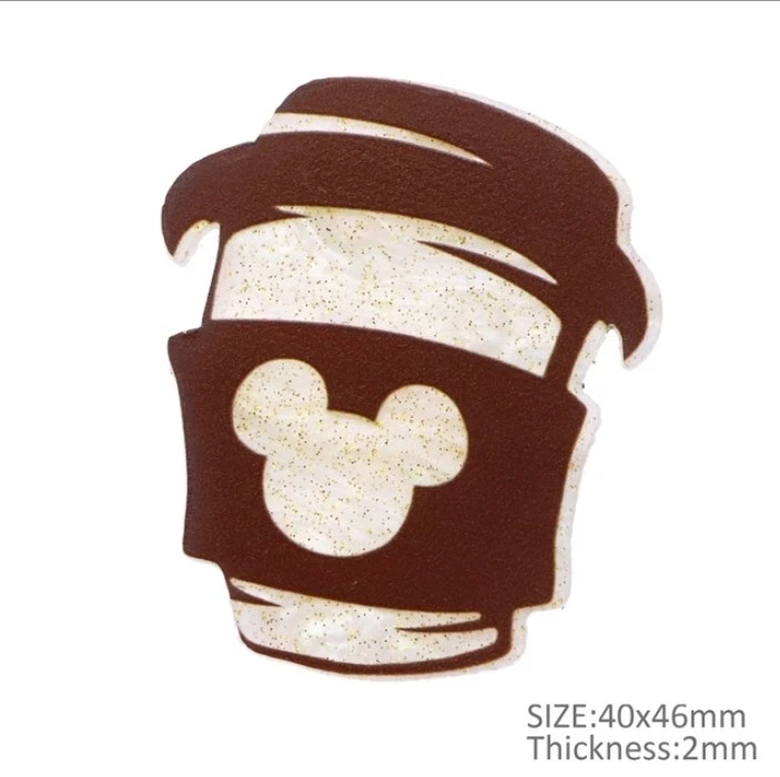 5 piezas. Centro de moño de cabello de resina plana brillante Minnie 1241056 Mickey Coffee Foto 1 de 1