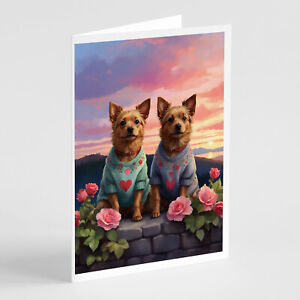 Australian Terrier Two Hearts Greeting Cards Envelopes Pack of 8 Dac4610Gca7P