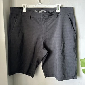 Hang Ten Board Shorts Mens Size 38 Gray Hybrid  Surf Swim Striped NWOT - Picture 1 of 18