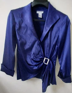 Metáfora, Blusa envolvente manga larga para mujer color púrpura talla pequeña - Imagen 1 de 2
