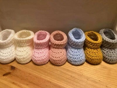 Handmade Crochet Baby First Shoes Girl Baby Boy Booties Shoes Casual Slippers