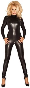 Noir Handmade - Caliente Langärmeliger Zip-Overall Escote Espalda Negro - XS-3XL - Picture 1 of 2