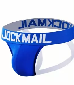 Jockstrap Men's Blue Hollow sexy underwear size medium - Picture 1 of 2