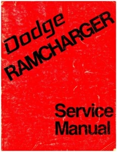 Printed Service Manual for 1974 Dodge Ramcharger - Picture 1 of 1
