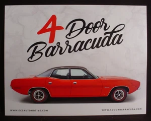 1970 PLYMOUTH 4 DOOR BARRACUDA 2- SIDED INFORMATION FLYER - Picture 1 of 1