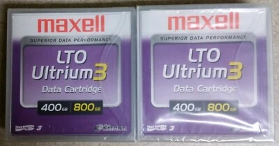 Cartuchos de datos Maxell LTO Ultrium 3 (400 GB / 800 GB) Foto 1 de 2