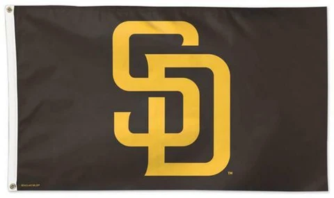 SAN DIEGO PADRES Official SD-Logo-Style 3'x5' MLB Deluxe FLAG Cover