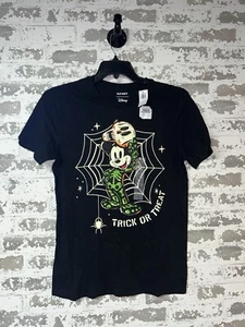NWT! Disney Mickey Mouse Halloween T-shirt - Short Sleeve - Black Size SMALL - Picture 1 of 7