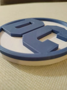 DC Comics Logo sign 4.5in (3D printed, man cave, game room, shelf, wall, decor) - Picture 1 of 6