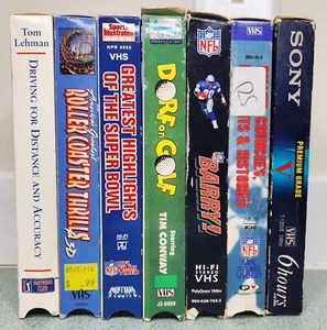 Lot Of 7 Vintage Comedy, Educational, Sport And More Movies VHS UNTESTED  - Imagen 1 de 17