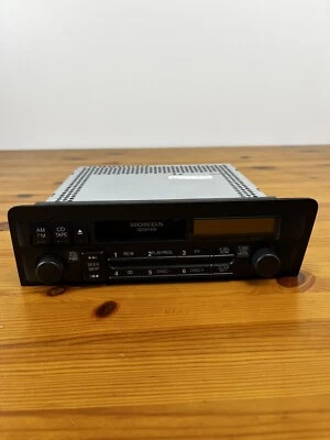 Factory Honda Radio Cassette Player P/N 39100-S5A-A110-M1 - Black Car Radio - Image 1 of 4