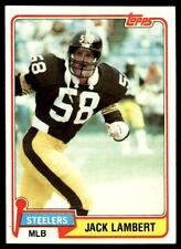 1981 Topps Jack Lambert Pittsburgh Steelers #155