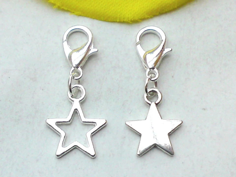 Charms Anhänger STERN Charm *Star Sternchen Hellsilber Antiksilber Armband Kette - Bild 1 von 1