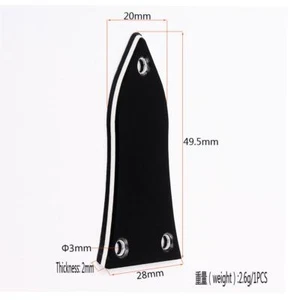 2 Stck. Schwarz 3-lagig Glockenform Truss Rod Abdeckung für Gitarrenzubehör - Bild 1 von 9