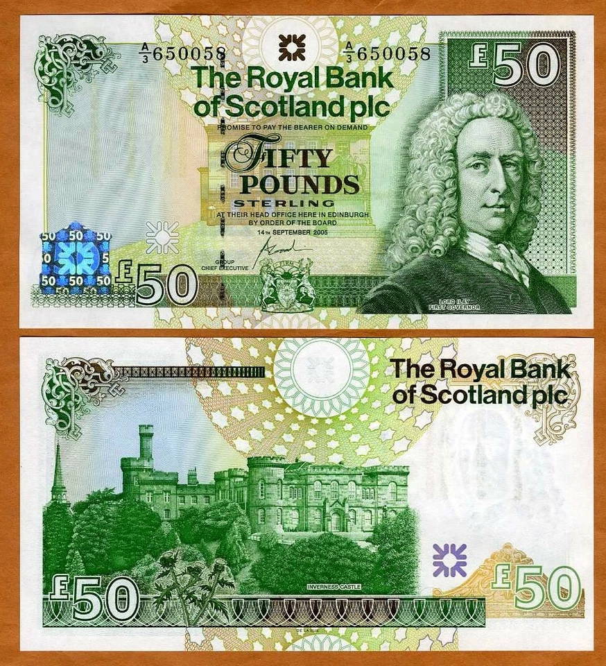 Scotland Royal Bank, 50 pounds, 2005, P-367, UNC  - Image 1 of 1