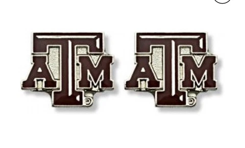 Texas A&M Aggies NCAA Zebra Style Dangle Earrings Cover