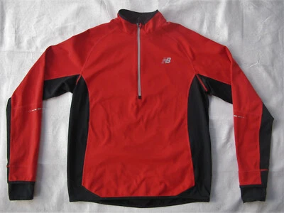 New Balance 1/4 Zip Pullover Winter Running Heat Jacket Mens Sz M Red - Image 1 of 4