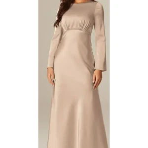 AW BRIDAL 16 2x Plus Champagne Ginevra satin formal bridesmaid dress NEW 0B7 - Picture 1 of 8