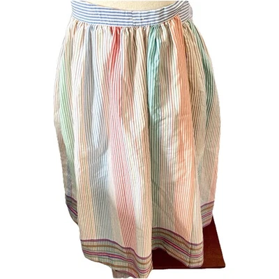 Falda envolvente vintage Valentino Boutique talla 10 rayas multicolores años 70 Italia rara Foto 1 de 4