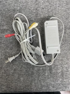 Nintendo Wii AC Power Adapter & AV Cable Genuine OEM Official Replacement Lot - Image 1 of 4