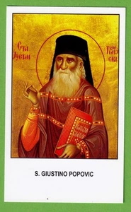 Santino Holy Card Image Pieuse Heiligenbild S.Giustino Popovic - Picture 1 of 1