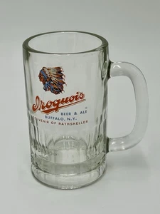 Vintage alter Irokesen Bier & Ale großer schwerer Glas Bierkrug - Bild 1 von 7