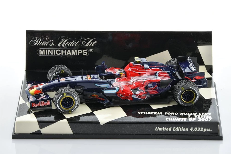 F1 TORO ROSSO STR2 Vettel Chinese GP 2007 2007 1/43 MINICHAMPS 400070119 - Image 1 of 3