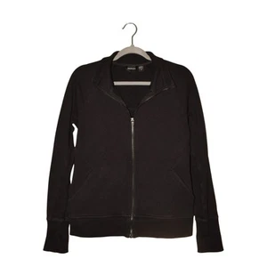 ATHLETA $125 Black Full Zip Triumph Jacket Thumbholes Stretch Medium - Picture 1 of 3