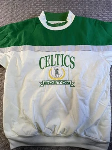 Suéter De Colección Boston Celtics Para Hombres Mediano Verde Blanco NBA Baloncesto Logo 7 Años 90 - Imagen 1 de 20