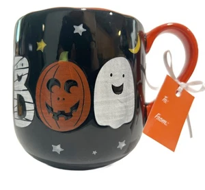 Grande tazza caffè Halloween BOO mamma fantasma Jack O lanterna design lungo NUOVA CON ETICHETTE - Foto 1 di 10