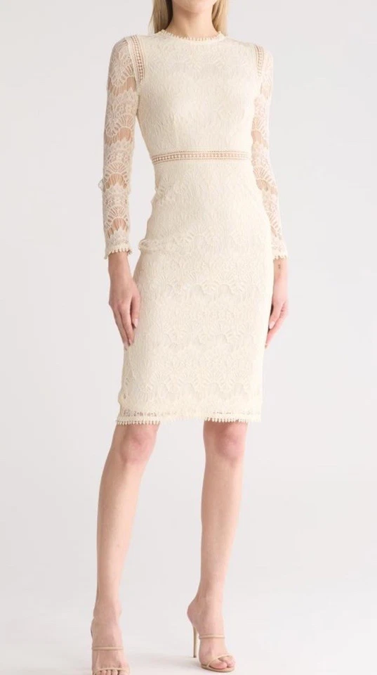 Vestido Love X Diseño Mujer S Marfil Encaje Vaina Coqueta Femenino Romántico Boho Foto 1 de 4