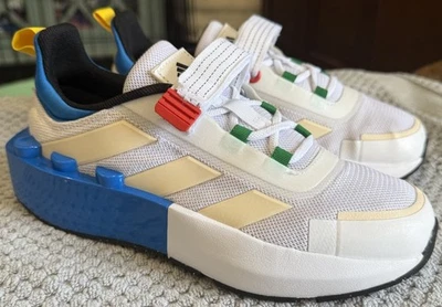 Size 3.5 (PS) - adidas Tech Runner x LEGO Low White Black Red - Image 1 of 4