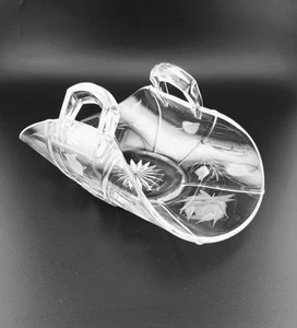 Heisey geätzte 2-Griff Korb Kompott Schale #411 Rippe und Platte Anfang 1900 selten - Bild 1 von 10