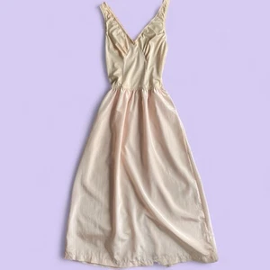 Vintage 60s Olga Cream & Pink Full Slip Dress Lingerie Size 34 Romantic Coquette - Picture 1 of 8