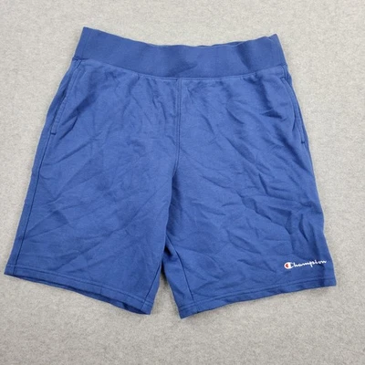 Champion Shorts Mens Large Blue Sweat Logo Graphic Pockets - Image 1 of 4