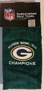 Green Bay Packers Super Bowl Champions XLV Embroidered Golf Towel 15" x 25" - Picture 1 of 3