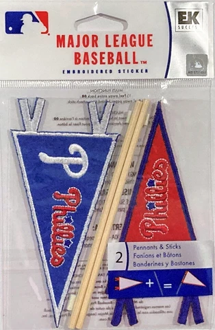 Philadelphia Phillies MLB 3D baseball scrapbook pennant sticker EKSuccess Jolees Cover