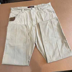 Wrangler Riggs Carpenter Pants Workwear Mens 40x36 Khaki Ripstop Painters, - Picture 1 of 9