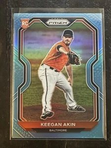 2021 Panini Prizm Keegan Akin CarolIna Blue Rookie Prizm Card #14 Baltimore - Picture 1 of 2