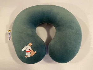 Gold Bug 2-sided Baby Toddler Head Support U-shape PILLOW-Green Blue Plush Soft - Picture 1 of 5
