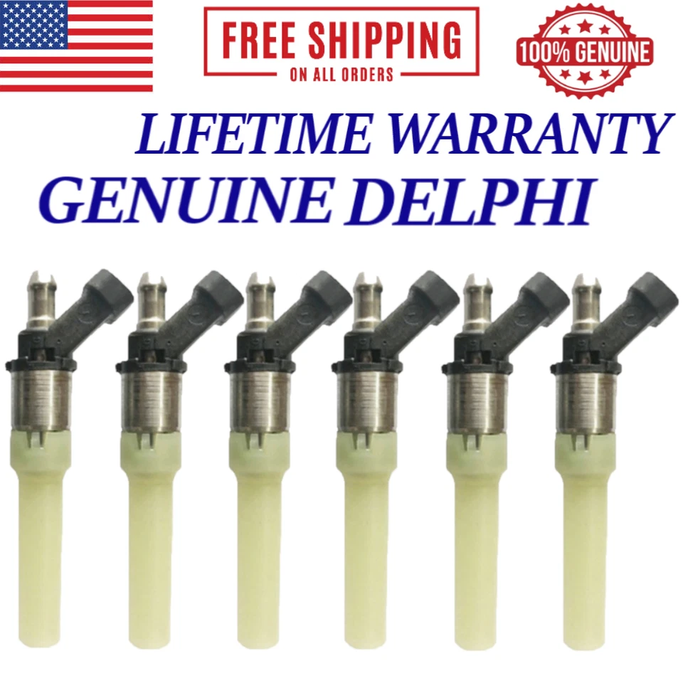 Nuevos inyectores de combustible OEM DELPHI x6 para Oldsmobile Chevrolet GMC Isuzu 1996-14 4,3 L Foto 1 de 2