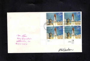 $10.75 Plate block of 4  #2544A $10.75 space shuttle  First Day cover - Picture 1 of 1