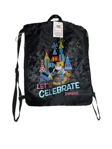 NEU MIT ETIKETT DISNEY PARKS DISNEYLAND LET'S CELEBR RUCKSACK MIT KORDELZUG - Bild 1 von 2