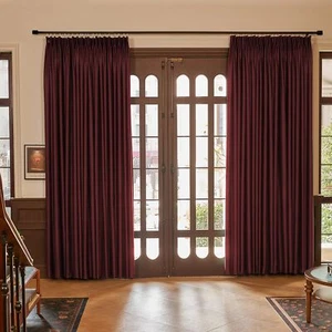 Extra Wide Pinch Pleated Curtains Light Blocking Room Darkening Drape with Ti... - Picture 1 of 8