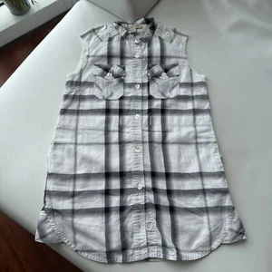 Dress button down 4T Burberry sleeveless white no belt - Picture 1 of 3