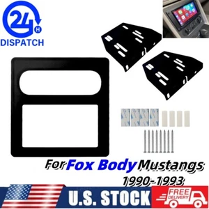 Radio Relocation Double Din Trim Bezel Bracket For 90-1993 Fox Body Mustangs US - Picture 1 of 8