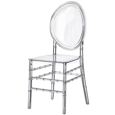 New Modern Acrylic Stackable Florence Dining Chair, Crystal Ice Chair - Image 1 of 4