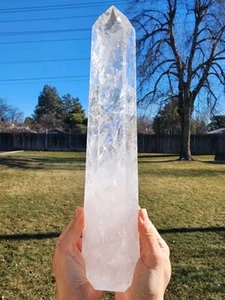 Clear Quartz Crystal Polished Tower Brazil 4.87lbs. - Picture 1 of 5