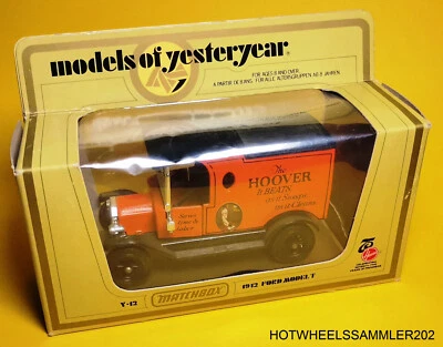 MATCHBOX MODELS OF YESTERYEAR "1912 FORD MODEL T HOOVER STAUBSAUGER Y12" MIT OVP - Bild 1 von 2
